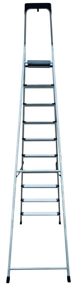 Стремянка алюминиевая с широкой ступенью и органайзером Новая Высота 10 ступеней (арт. 2118110) от магазина ЛесКонПром.ру