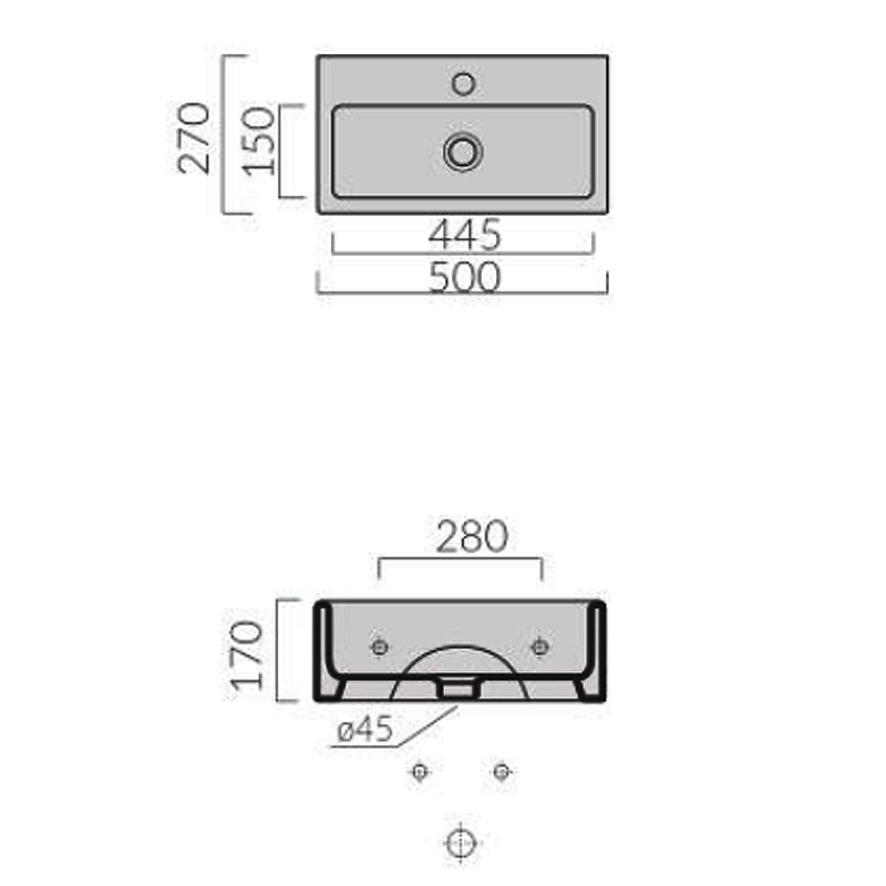 Раковина Galassia Plus Design 50 6031M Белая от магазина ЛесКонПром.ру
