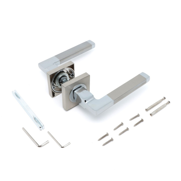 Ручки дверные NEODECO А61919 никель от магазина ЛесКонПром.ру