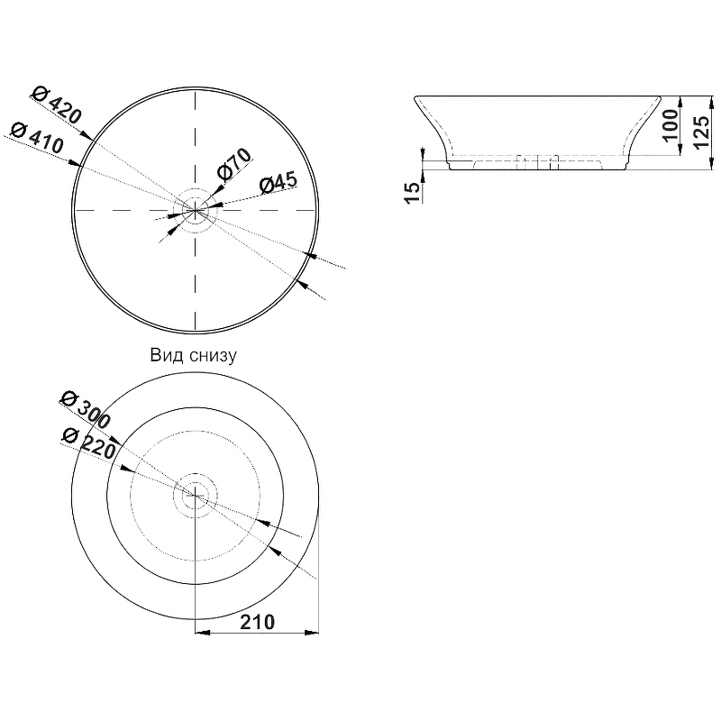 Раковина-чаша Melana 42 MLN-78114 Белая от магазина ЛесКонПром.ру