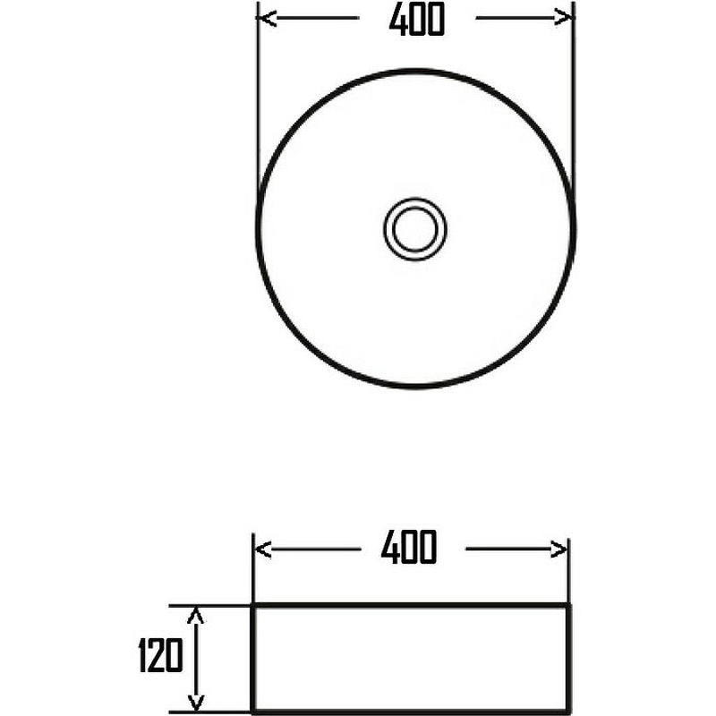Раковина-чаша AQUAme 40 AQM5007 Белая глянцевая от магазина ЛесКонПром.ру