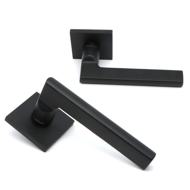 Ручки дверные NEODECO Jungle EN черные от магазина ЛесКонПром.ру