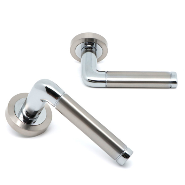 Ручки дверные NEODECO А52018 никель от магазина ЛесКонПром.ру