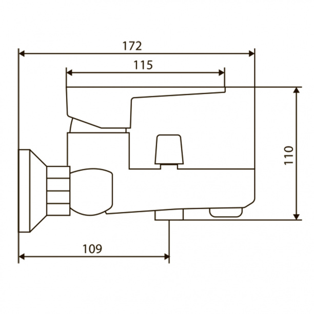 Смеситель для ванны RedBlu by damixa Saturn чёрный от магазина ЛесКонПром.ру