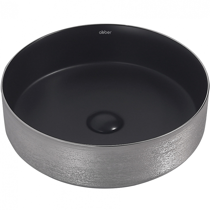 Раковина-чаша Abber Bequem 40 AC2109BS Черная матовая Серебро от магазина ЛесКонПром.ру
