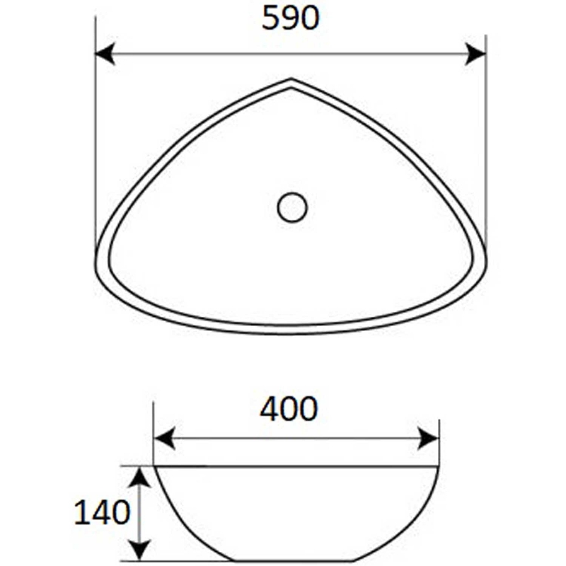 Раковина-чаша Mira 59 MR-5940 Белая от магазина ЛесКонПром.ру