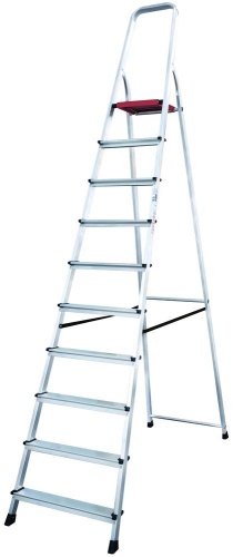 Стремянка алюминиевая Новая Высота 10 ступеней (арт. 2110110) от магазина ЛесКонПром.ру