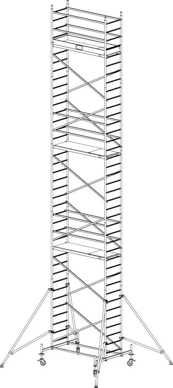 Алюминиевая Вышка-тура KRAUSE PROTEC РВ 11,3 м (Арт. 910196) от магазина ЛесКонПром.ру