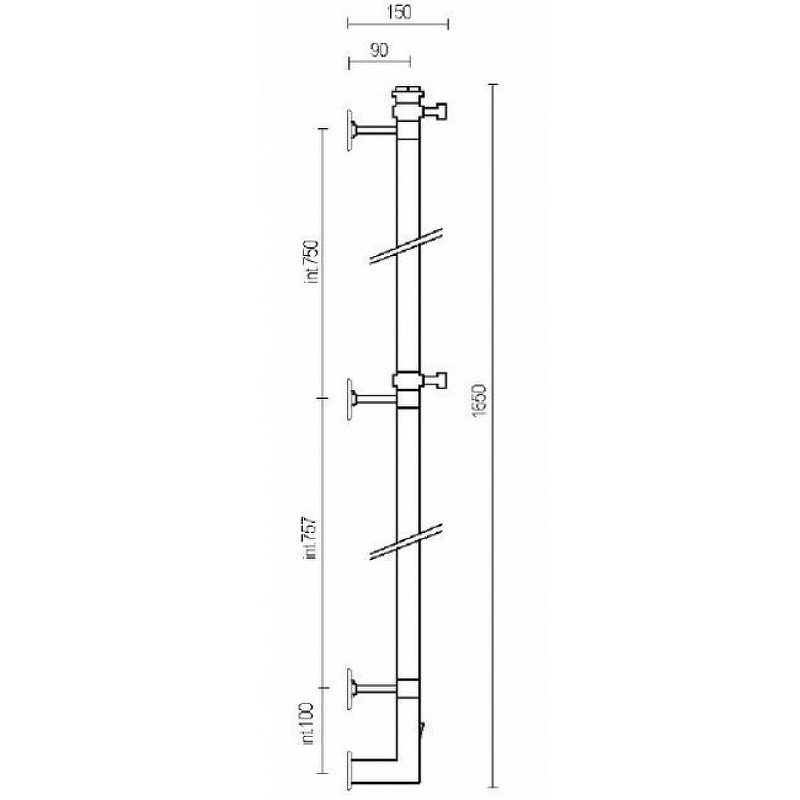Электрический полотенцесушитель Margaroli Arcobaleno 616GOB-1650 Золото от магазина ЛесКонПром.ру