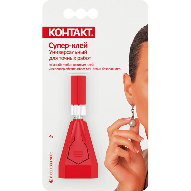Универсальный супер-клей КОНТАКТ 4 г от магазина ЛесКонПром.ру