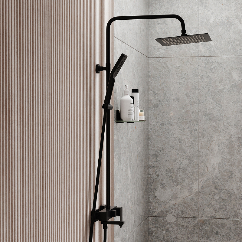 Душевая система WasserKRAFT A27701 Черная матовая от магазина ЛесКонПром.ру