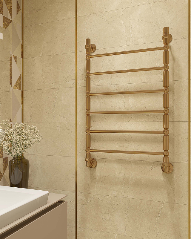 Водяной полотенцесушитель EWRIKA Медея B2 80x50 Золото от магазина ЛесКонПром.ру