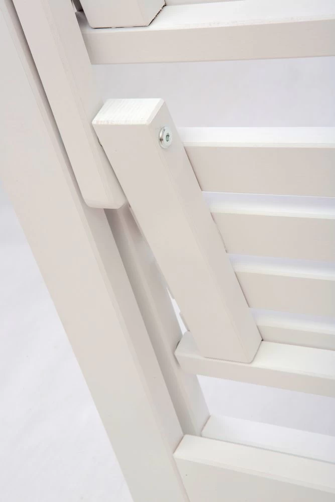 Стремянка деревянная с широкими ступенями Hoz-Block Микки 2 ступени Белая (арт. СДМ-2Б) от магазина ЛесКонПром.ру