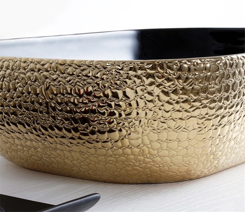 Раковина-чаша CeramaLux 50 D1302H022 Золото Черная от магазина ЛесКонПром.ру