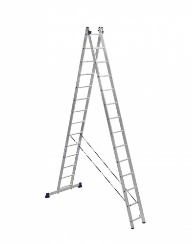 Лестница алюминиевая двухсекционная Алюмет 2x14 арт.5214 от магазина ЛесКонПром.ру