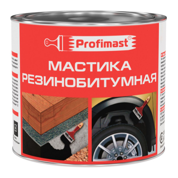 Мастика резинобитумная Profimast 2 л/1,8 кг от магазина ЛесКонПром.ру