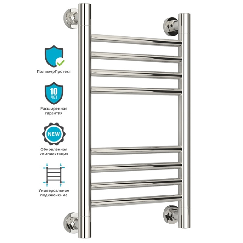 Водяной полотенцесушитель Сунержа Богема прямая 500х300 Хром от магазина ЛесКонПром.ру