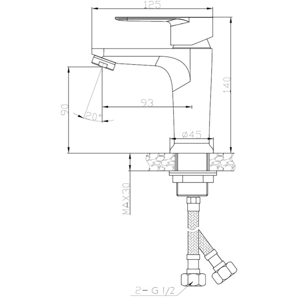 Смеситель для раковины Esko Asti хром от магазина ЛесКонПром.ру