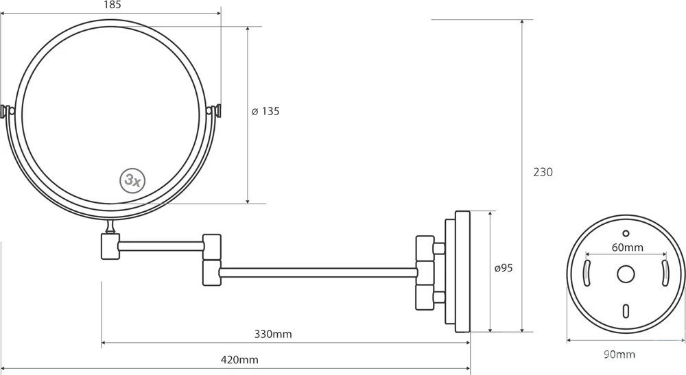 Косметическое зеркало Bemeta 106301122 от магазина ЛесКонПром.ру