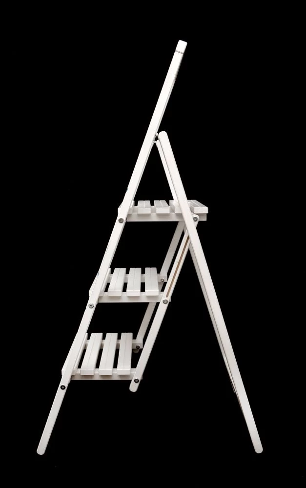 Стремянка деревянная с широкими ступенями Hoz-Block Микки 3 ступени Гжель (арт. СДМ-3Г) от магазина ЛесКонПром.ру