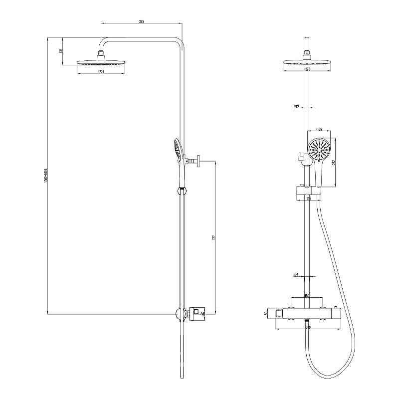 Душевая система Lemark Bronx LM3770GM Графит от магазина ЛесКонПром.ру