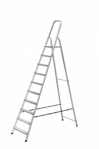 Стремянка алюминиевая с чехлом органайзером Алюмет 10 ступеней арт. Ам710 АК от магазина ЛесКонПром.ру