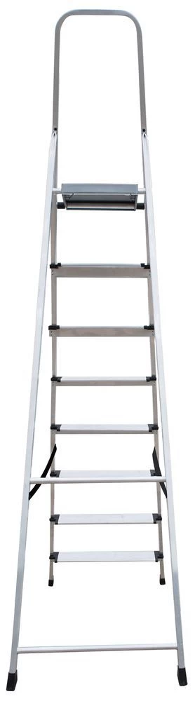 Стремянка алюминиевая с широкой ступенью Новая Высота 8 ступеней (арт. 2117108) от магазина ЛесКонПром.ру