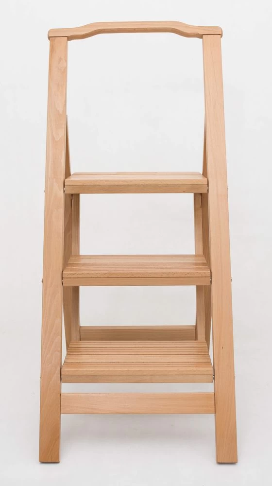 Стремянка деревянная с широкими ступенями Hoz-Block Микки 3 ступени Светлая (арт. СДМ-3С) от магазина ЛесКонПром.ру