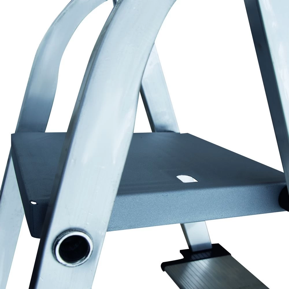 Стремянка алюминиевая с широкой ступенью и органайзером Новая Высота 7 ступеней (арт. 2118107) от магазина ЛесКонПром.ру