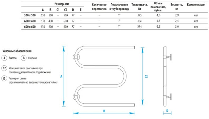 Водяной полотенцесушитель Energy Solo 500x500 EWTR0SOLO0505000000 Хром от магазина ЛесКонПром.ру