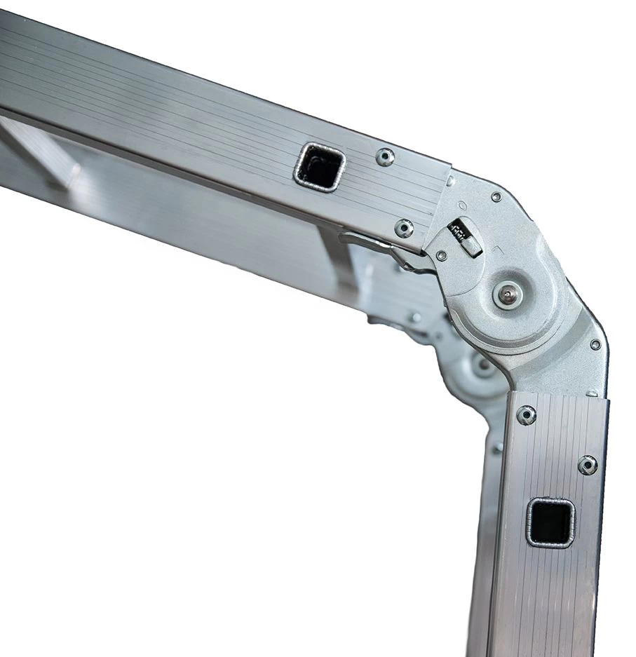 Алюминиевая четырехсекционная шарнирная лестница трансформер TL4034 АЛЮМЕТ от магазина ЛесКонПром.ру