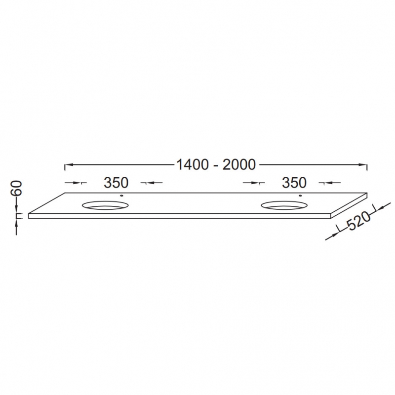 Столешница Jacob Delafon Parallel 180 Квебекский дуб от магазина ЛесКонПром.ру