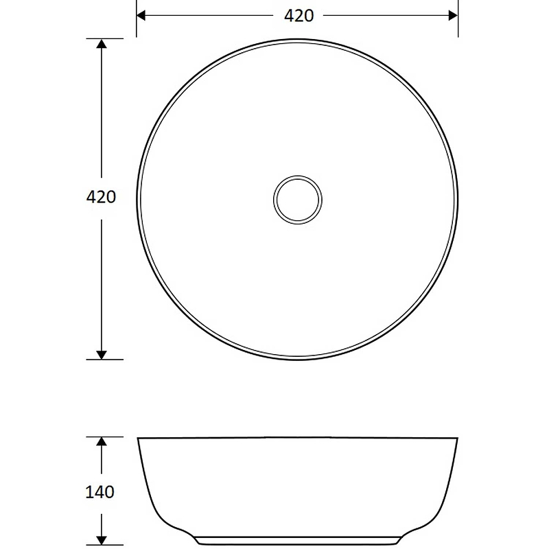 Раковина-чаша Mira 42 MR-4214 Белая от магазина ЛесКонПром.ру