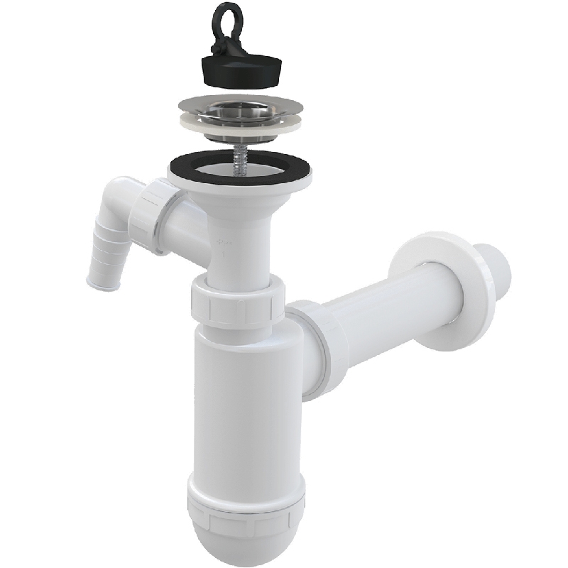 Сифон для раковины Alcaplast A41P Хром от магазина ЛесКонПром.ру