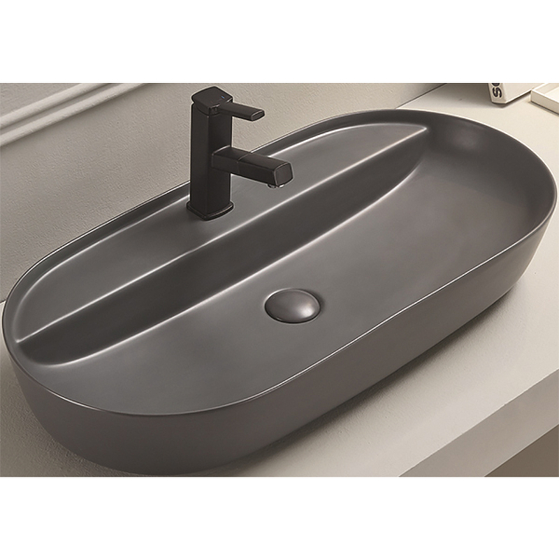 Раковина-чаша CeramaLux 80 78325MDH Серая матовая от магазина ЛесКонПром.ру