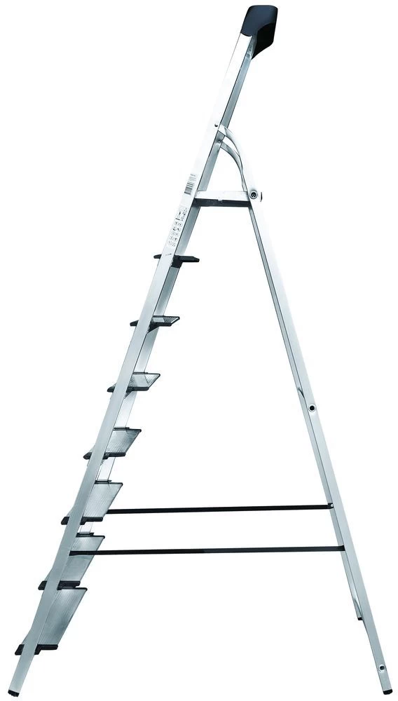 Стремянка алюминиевая с широкой ступенью и органайзером Новая Высота 8 ступеней (арт. 1118108) от магазина ЛесКонПром.ру