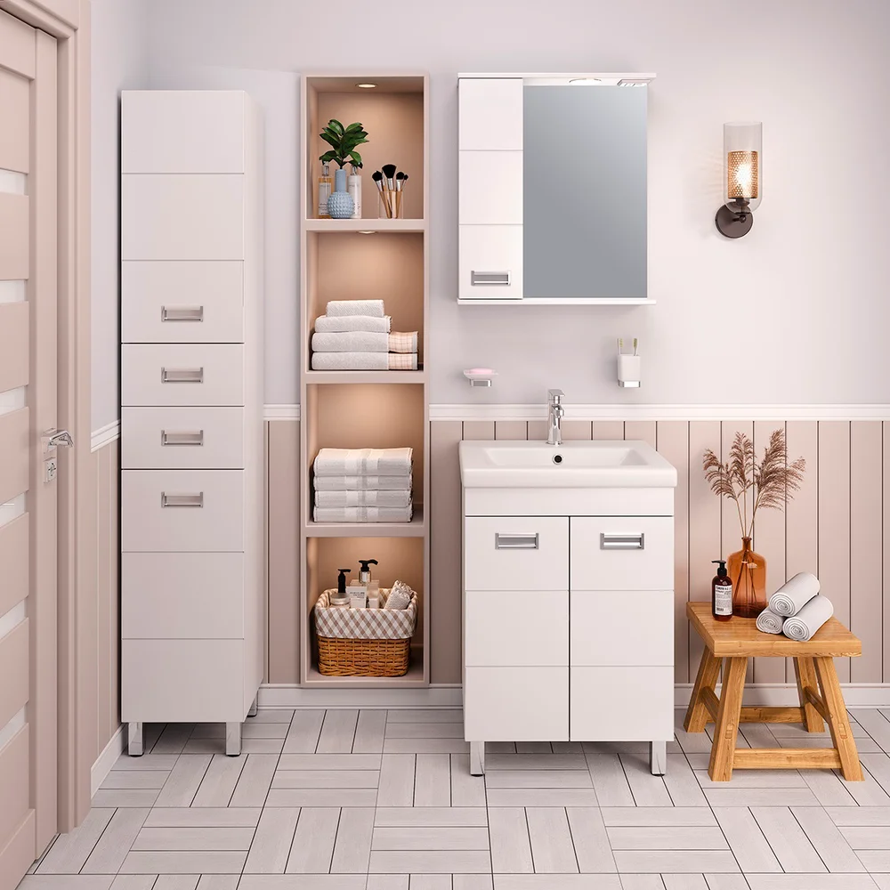 Зеркало Emmy Монтана 50 L, с подсветкой от магазина ЛесКонПром.ру