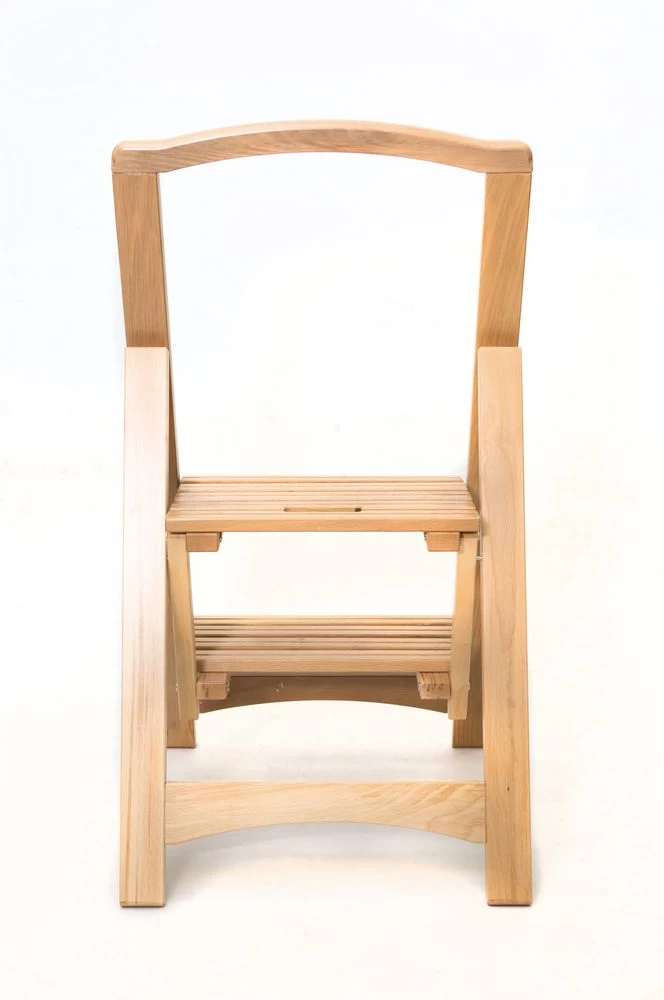 Стремянка деревянная с широкими ступенями Hoz-Block Микки 2 ступени Светлая (арт. СДМ-2С) от магазина ЛесКонПром.ру