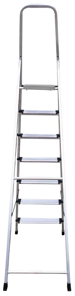 Стремянка алюминиевая с широкой ступенью Новая Высота 7 ступеней (арт. 2117107) от магазина ЛесКонПром.ру