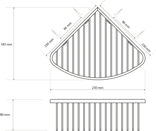 Полка Bemeta Cytro 146208312 для душа, угловая от магазина ЛесКонПром.ру