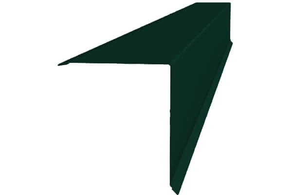 Планка конька односкатной кровли Grand Line 160х160х2000 мм 0,45 PE с пленкой RAL 6005 от магазина ЛесКонПром.ру