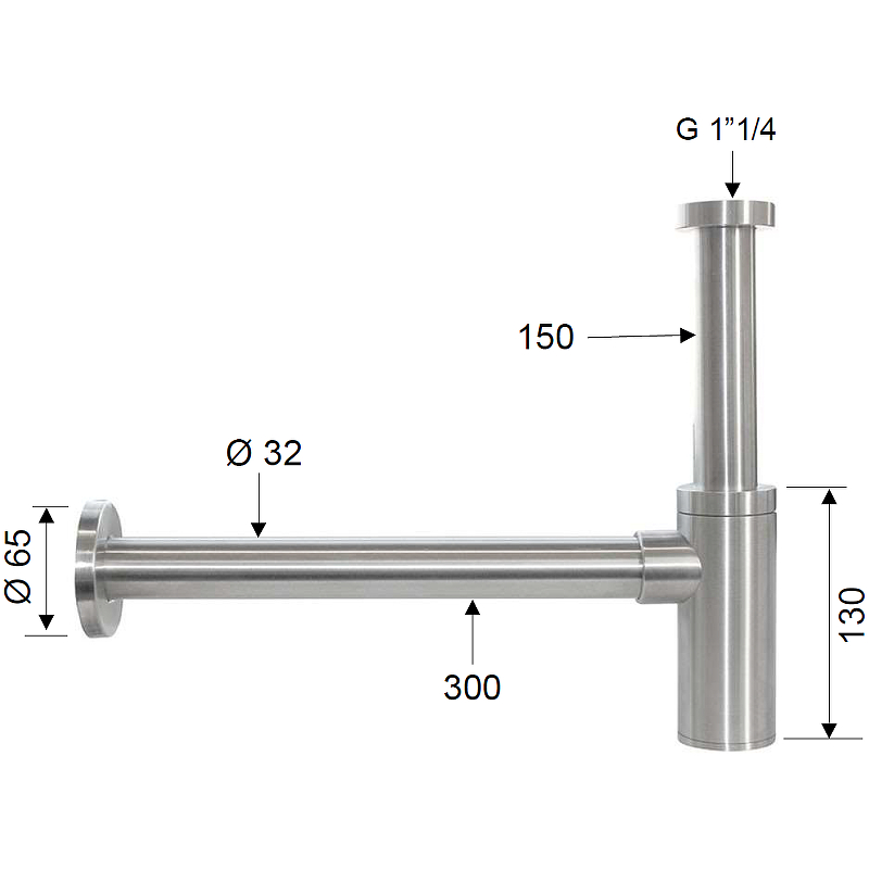 Сифон для раковины Remer SS958L Хром от магазина ЛесКонПром.ру