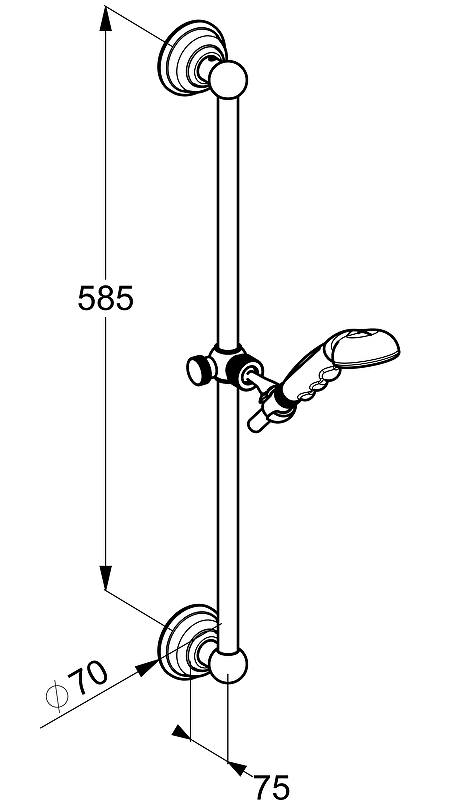 Душевой гарнитур Kludi Adlon 2710305 Хром от магазина ЛесКонПром.ру