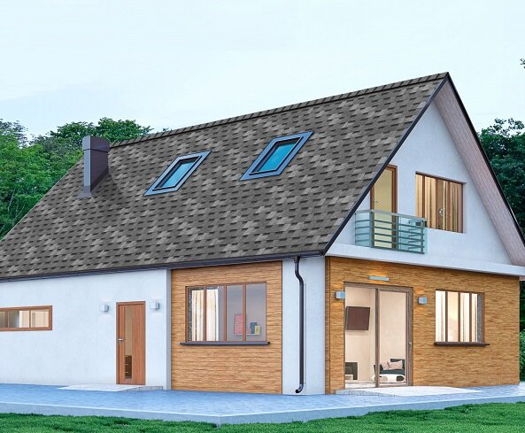 Многослойная черепица ТЕХНОНИКОЛЬ SHINGLAS Ранчо Серебро от магазина ЛесКонПром.ру