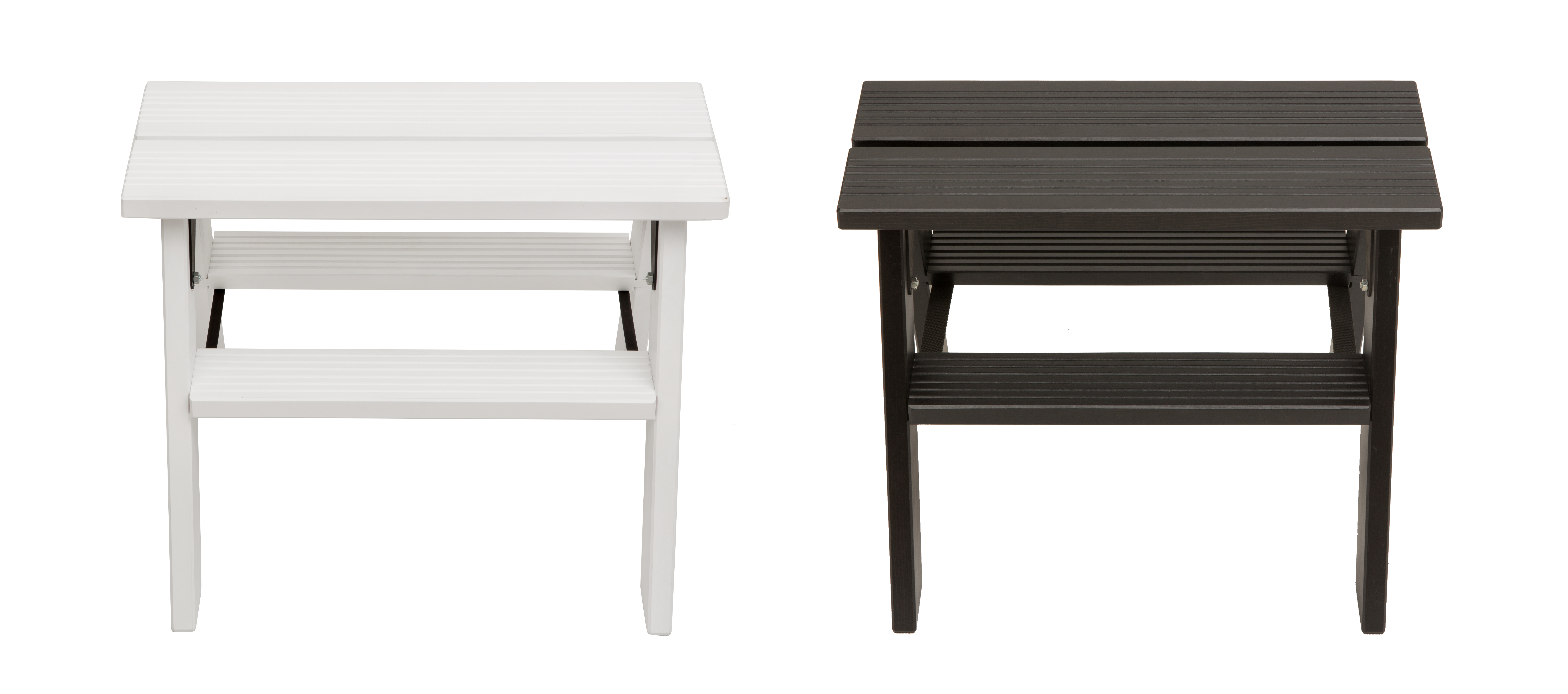 Стремянка двухсторонняя деревянная Hoz-Block Марк 2 ступени Белая (арт. ДДС-2Б) от магазина ЛесКонПром.ру