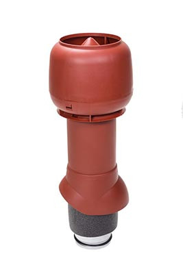 Вентиляционный выход Vilpe 125/ИЗ/500, цвет красный от магазина ЛесКонПром.ру