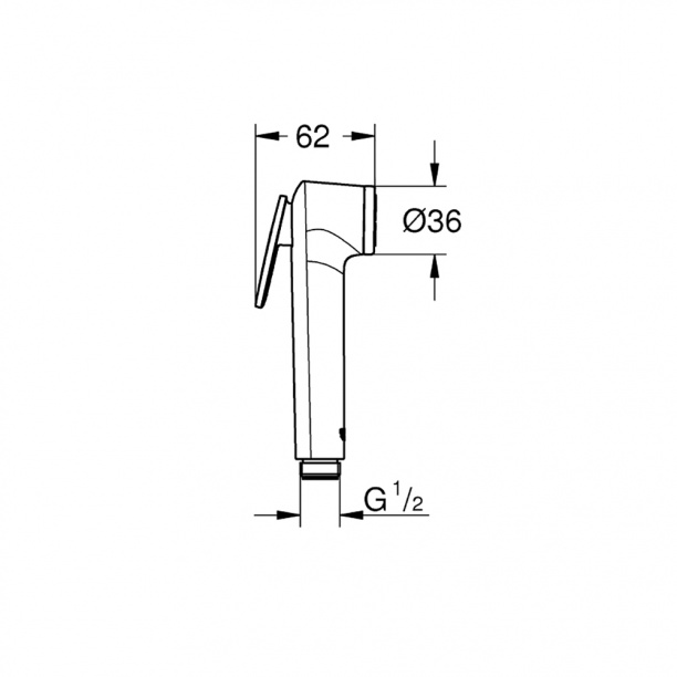 Гигиенический душ GROHE BauLoop встраиваемый хром от магазина ЛесКонПром.ру