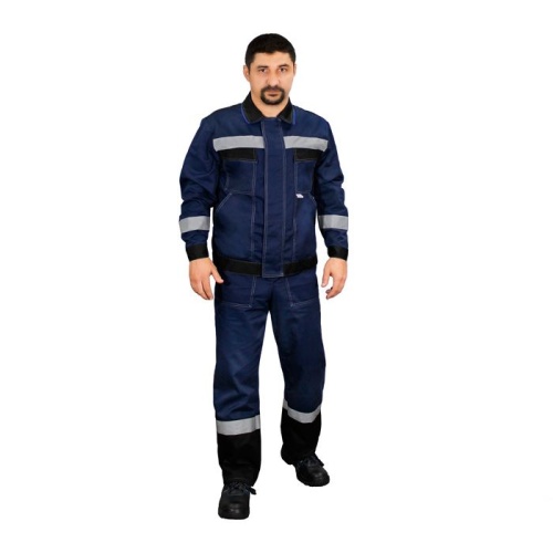 КОСТЮМ МУЖСКОЙ ЛЕТНИЙ "СИСТЕМА" (Синий/черный/василек) от магазина ЛесКонПром.ру