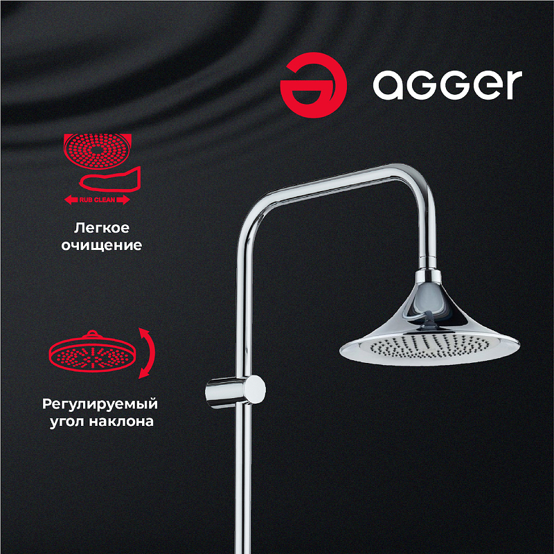 Душевая система Agger Retro A1993500 Хром от магазина ЛесКонПром.ру