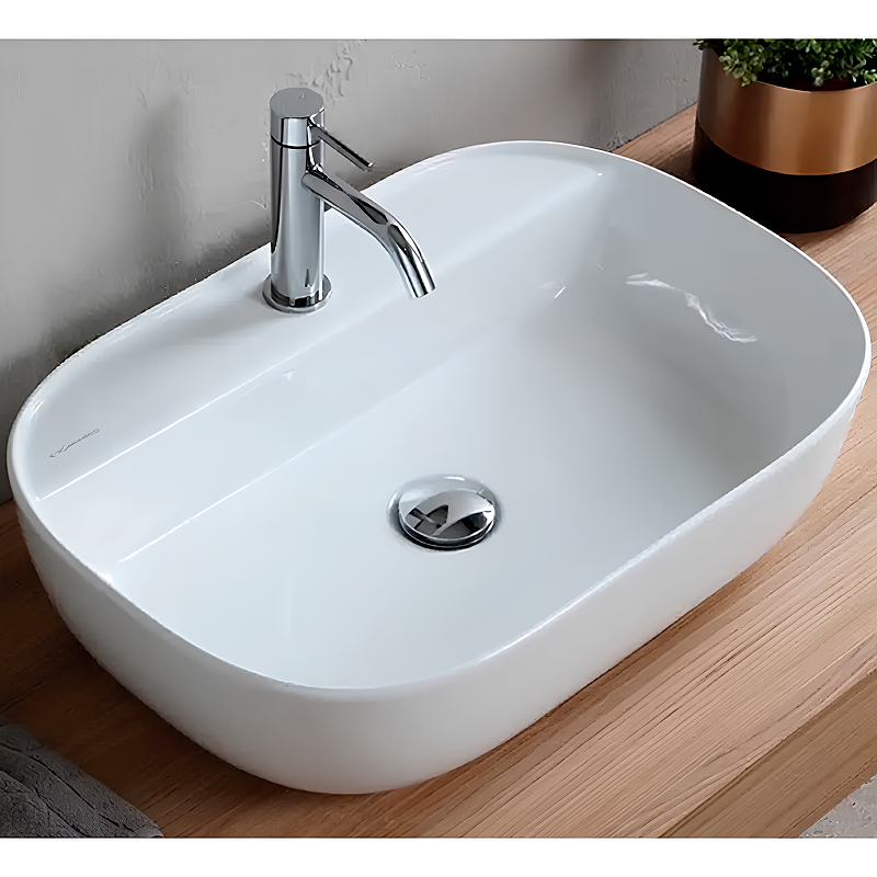 Раковина Scarabeo Glam 56 1804 Белая от магазина ЛесКонПром.ру